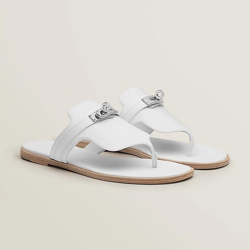 Dép Hermes Elixir Sandal Nữ Trắng